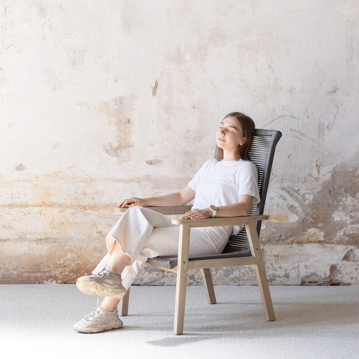 Zweier Set Stühle Soul Akazienholz Beistelltisch mypureliving mit aus 
